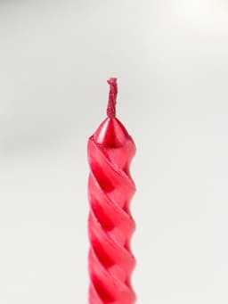 Набор свечей витых, 1.5×15 см, 3 шт., рубиновые