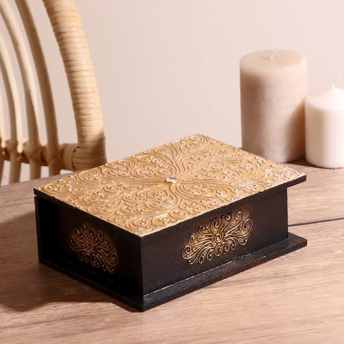 Шкатулка «Узор», 19×15×7 см, МДФ