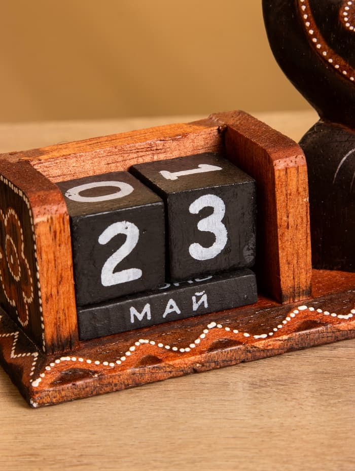 Вечный календарь настольный «Сова», 15×6×12 ± 1.5 см, дерево