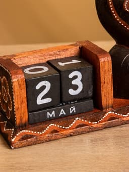 Вечный календарь настольный «Сова», 15×6×12 ± 1.5 см, дерево