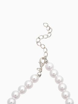 Набор 3 предмета: серьги, бусы, браслет «Классика», белый, 45 см