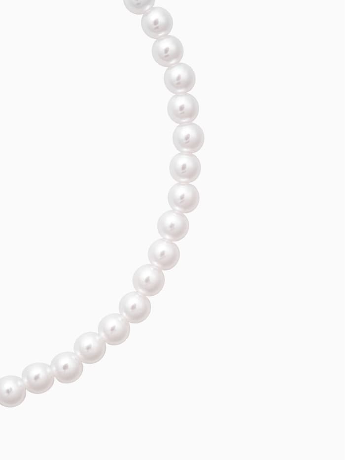 Набор 3 предмета: серьги, бусы, браслет «Классика», белый, 45 см