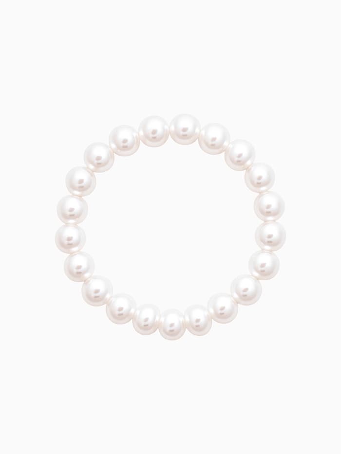 Набор 3 предмета: серьги, бусы, браслет «Классика», белый, 45 см