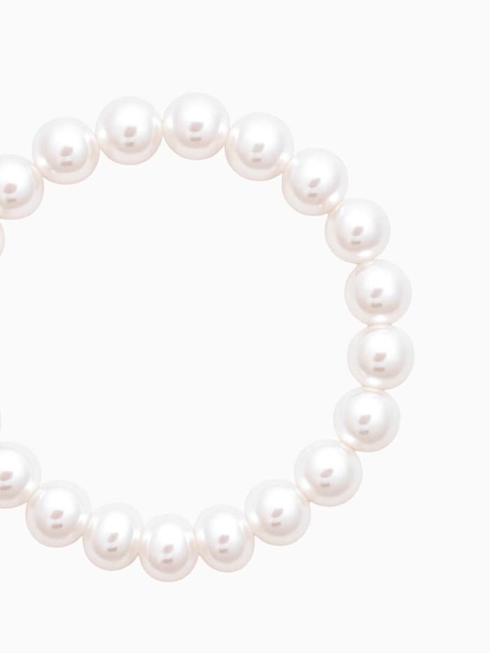 Набор 3 предмета: серьги, бусы, браслет «Классика», белый, 45 см