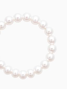 Набор 3 предмета: серьги, бусы, браслет «Классика», белый, 45 см