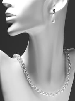 Набор 3 предмета: серьги, бусы, браслет «Классика», белый, 45 см