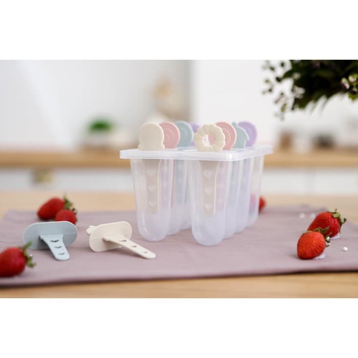 Форма для мороженого Доляна «Леденец», 15×12×12 см, 8 ячеек, пластик, прозрачная