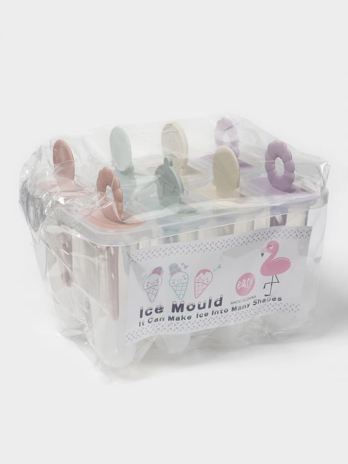 Форма для мороженого Доляна «Леденец», 15×12×12 см, 8 ячеек, пластик, прозрачная