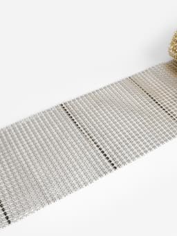 Лента с имитацией страз, 12 см, 9±1 м, цвет золотой