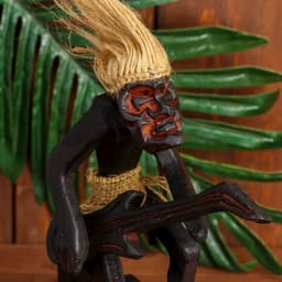 Вечный календарь «Абориген с гитарой», 23×16×7 см, дерево