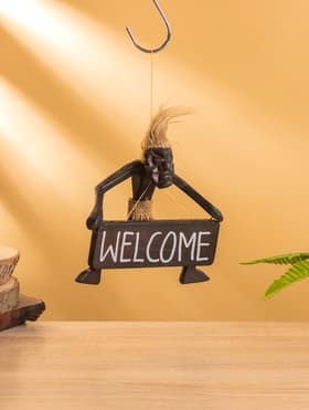 Фигурка с табличкой «Абориген Welcome», 17×15×6.5 см, дерево