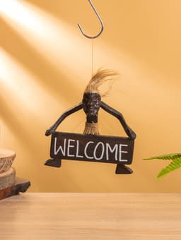 Фигурка с табличкой «Абориген Welcome», 17×15×6.5 см, дерево