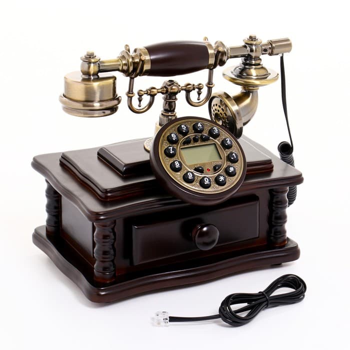 Ретро-телефон «Письменный стол», шкатулка, 16×25×26 см