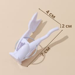 Прищепки для белья «Коты», 7×2×4 см, 4 шт., белые