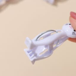 Прищепки для белья «Коты», 7×2×4 см, 4 шт., белые