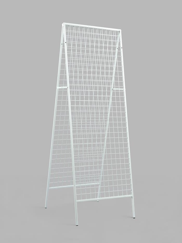 Стенд, складной, двухсторонний, 58×63×183.6 см, белый