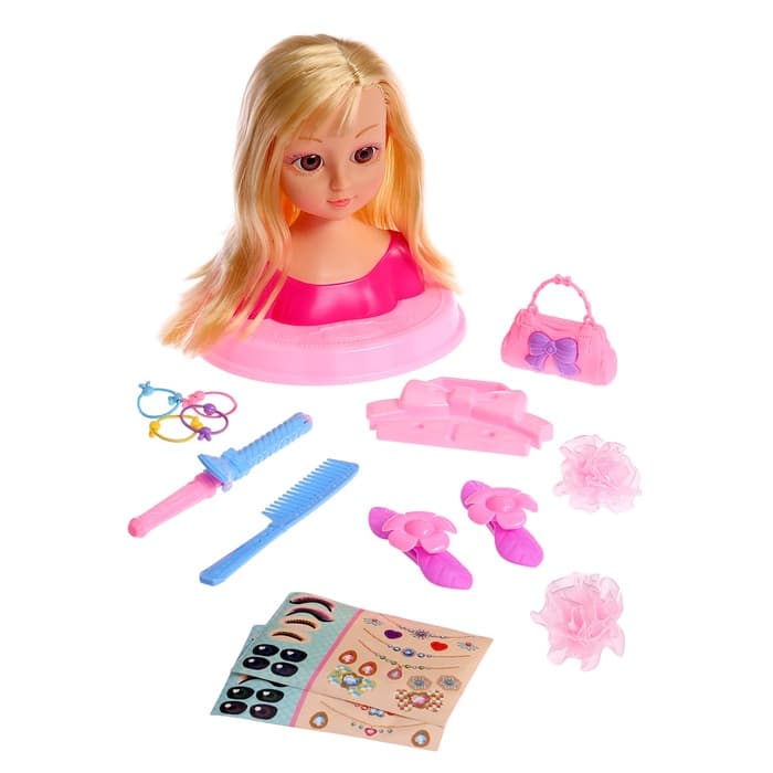 Кукла-манекен для создания причёсок «Стилист» с аксессуарами, МИКС