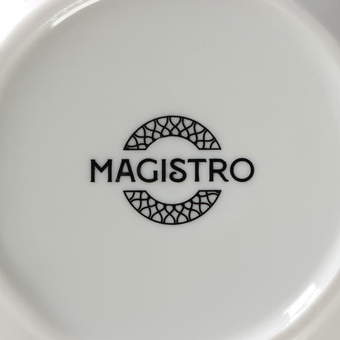 Сахарница с ложкой Magistro «Морской бриз», 250 мл, фарфор, белая
