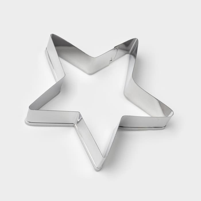 Формы для печенья Доляна «Домик.Круг.Сердце.Звезда», набор 12 шт., металл, серебристые