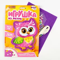 Игрушка из фетра своими руками с термонаклейкой «Сова», набор для шитья