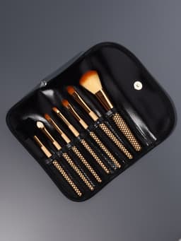 Набор кистей для макияжа PASTEL BLUSH, 7 шт., чехол на кнопке, бежевый