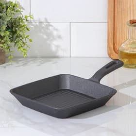 Сковорода - гриль «Квадрат. Гриль», 19×3 см, индукция, чугун, серая