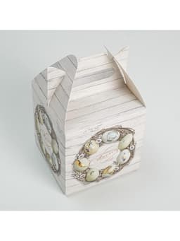 Коробка кондитерская складная, упаковка «С Пасхой», 14×14×14 см