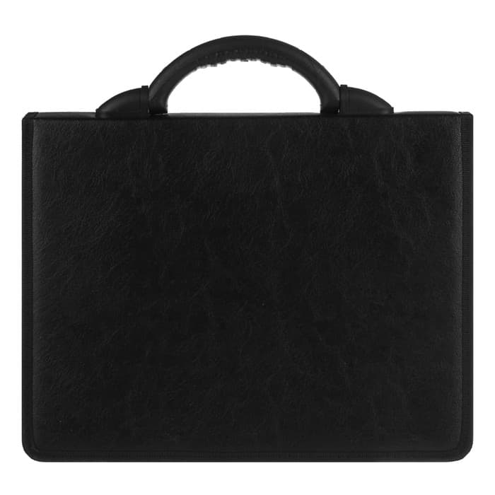 Портфель деловой 340×260×80 мм, 2 отделения, искусственная кожа «Вырица» чёрный 4С11