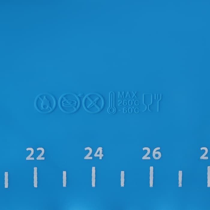 Коврик для выпечки и раскатки теста с разметкой Доляна «Эрме», силикон, 70×50 см, синий