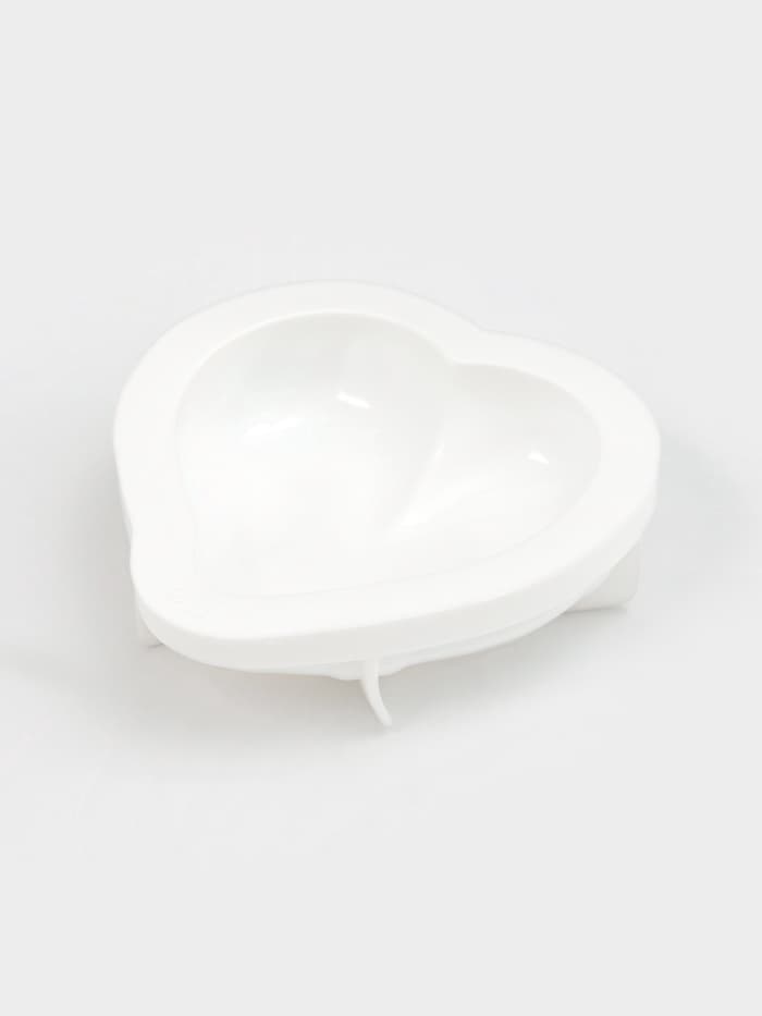 Форма для муссовых десертов и выпечки Доляна «Сердце малое», силикон, 17.5×4.7 см, белая