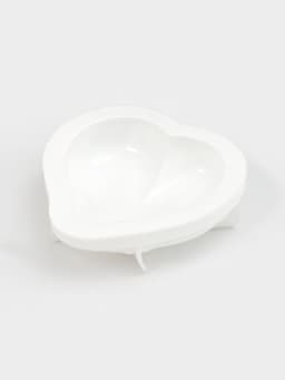 Форма для муссовых десертов и выпечки Доляна «Сердце малое», силикон, 17.5×4.7 см, белая