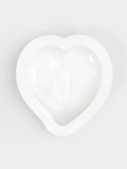 Форма для муссовых десертов и выпечки Доляна «Сердце малое», силикон, 17.5×4.7 см, белая