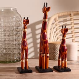 Набор сувенирный «Жирафы с ошейником», h=20 см, h=25 см, h=30 см