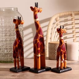 Набор сувенирный «Жирафы с ошейником», h=20 см, h=25 см, h=30 см