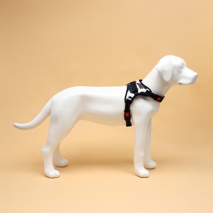 Шлейка К7, размер L, ОГ 64-86 см, вес 18- 27.5 кг, мягкая, светоотражающая, хаки