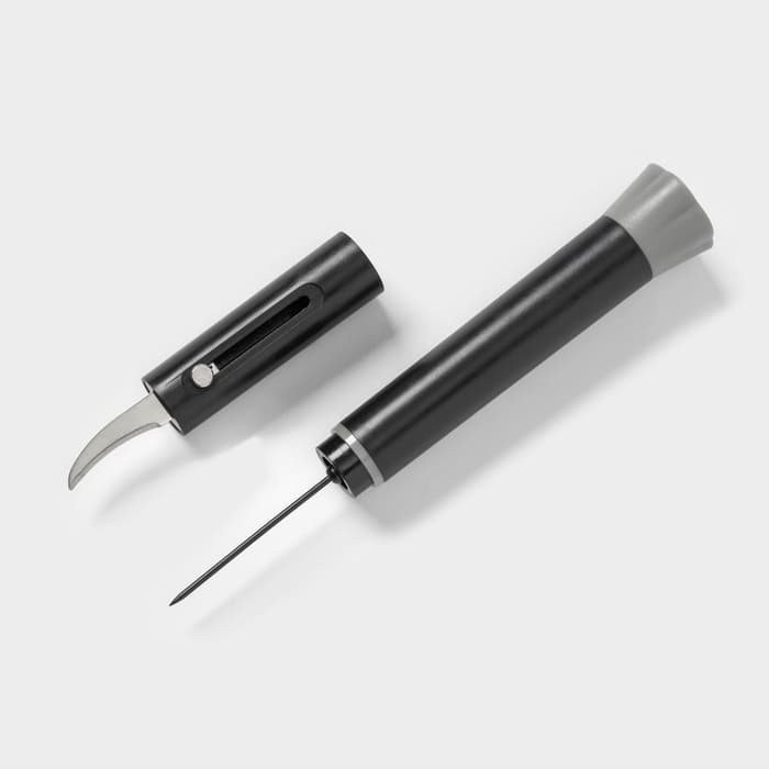 Штопор для вина вакуумный «Умница», 19 см, чёрный