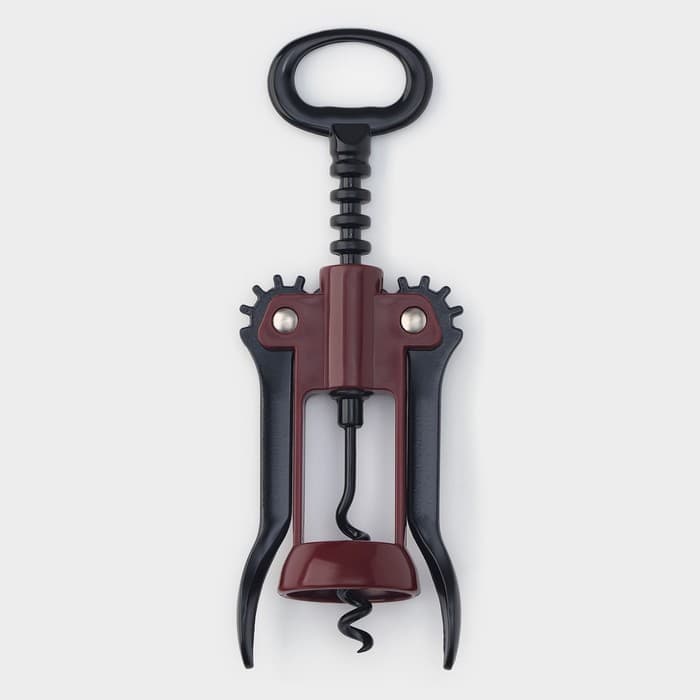 Штопор для вина «Мастак», h=16.5 см, бордовый