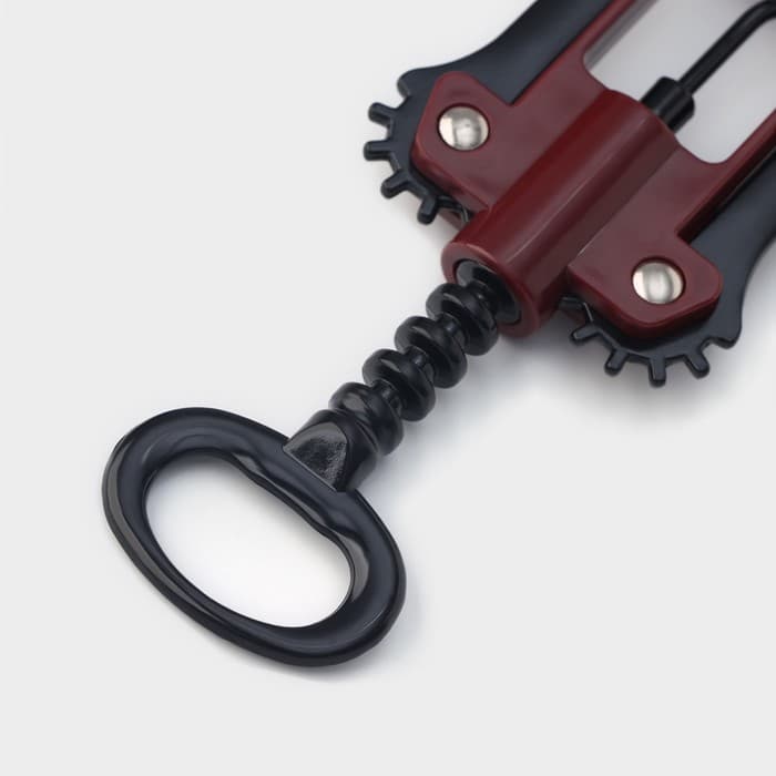 Штопор для вина «Мастак», h=16.5 см, бордовый