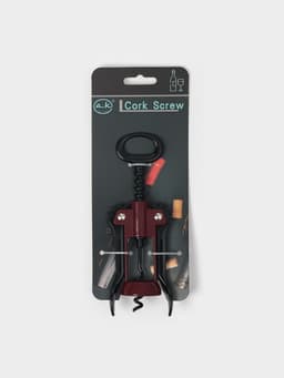 Штопор для вина «Мастак», h=16.5 см, бордовый