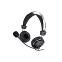 Наушники с микрофоном A4Tech HS-7P, 2.5 м, накладные, оголовье, чёрный
