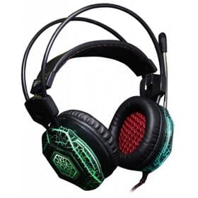 Наушники с микрофоном Oklick HS-L500G TOXIC, мониторные, оголовье, провод 2.2 м, чёрные