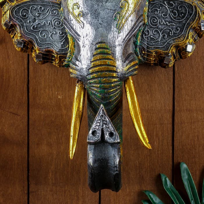 Панно настенное «Голова слона», 27×12×30 см