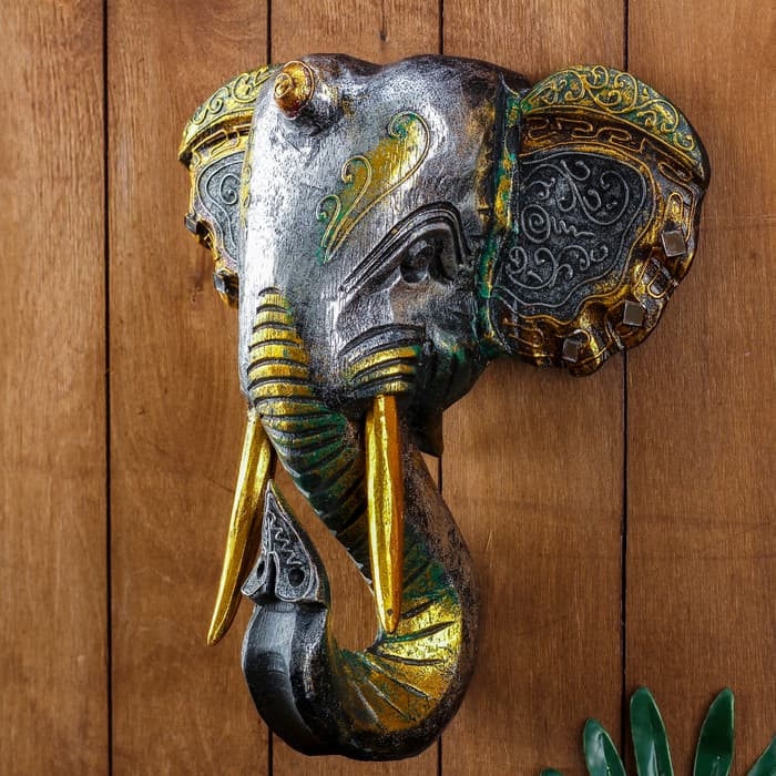 Панно настенное «Голова слона», 27×12×30 см