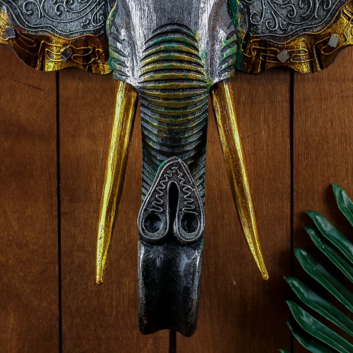 Панно настенное «Голова слона», 33×13×40 см