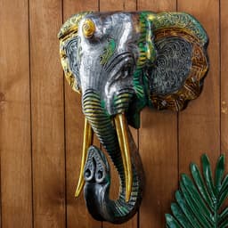 Панно настенное «Голова слона», 33×13×40 см