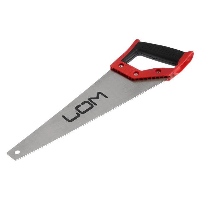 Ножовка по дереву ЛОМ, обрезиненная рукоятка, 7-8 TPI, 350 мм