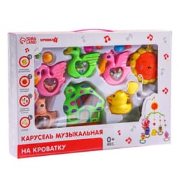 Мобиль музыкальный на кроватку Крошка Я «Пряничный Домик. Птицы», заводной