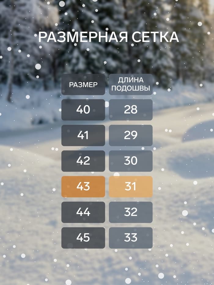 Валенки мужские, размер 43 (31), чёрные