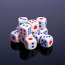 Кубики игральные, 1.6×1.6 см, набор 12 шт.