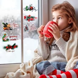 Наклейки на окна «Новогодние», 6 шт., 10×17.5 см